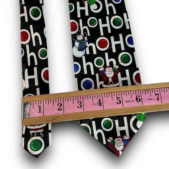 Yule Tie Greetings By MMG Hallmark Ho Ho Ho Christmas Tie - Picture 5 of 9